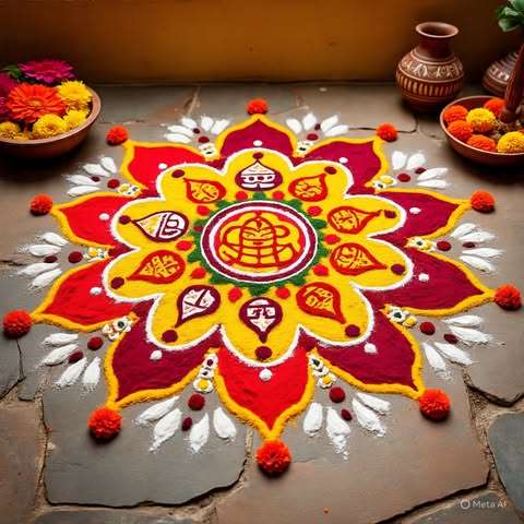 Rangoli Design Print